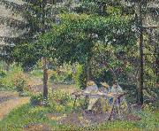 Camille Pissarro Enfants attables dans le jardin a Eragny, Spain oil painting artist